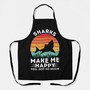 Delantal Los tiburones me hacen feliz tú no tanto