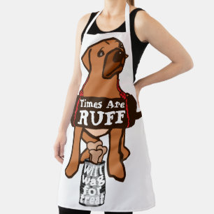 Delantal Los Tiempos Son Un Ridgeback De Cachorro Marrón Ru