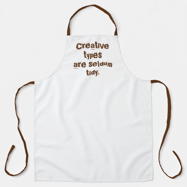 Delantal Los tipos creativos rara vez son ápron grande (Anverso)