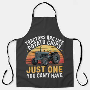 Delantal Los tractores son como papas fritas