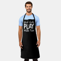 Los Verdaderos Dads Juegan Con Fire BBQ Gran Apron