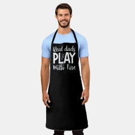 Delantal Los Verdaderos Dads Juegan Con Fire BBQ Gran Apron