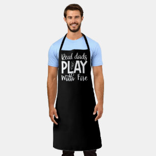 Delantal Los Verdaderos Dads Juegan Con Fire BBQ Gran Apron