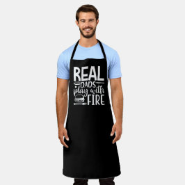 Delantal Los Verdaderos Dads Juegan Con Fire BBQ Gran Apron