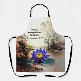 Delantal Lotus azul que emerge de las aguas turbias (vietna