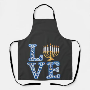 Delantal Love Hanukkah Jewish Holiday Menorah