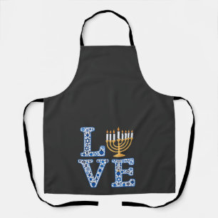 Delantal Love Hanukkah Jewish Holiday Menorah