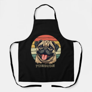 Delantal Love Pug Forever - Cute Pug Lover Design