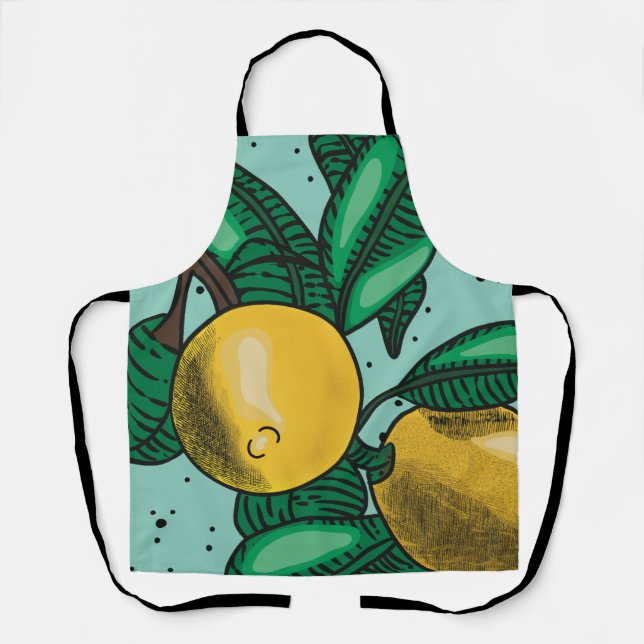 Delantal Lovely Lemons Oven Mitt and Pot Holders (Anverso)
