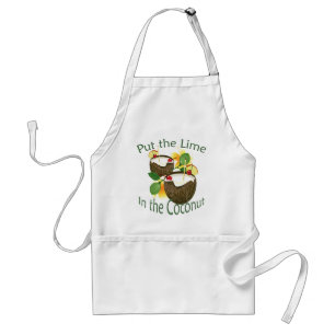 Delantal Luau Fiesta tropical Funny Apron para beber coco