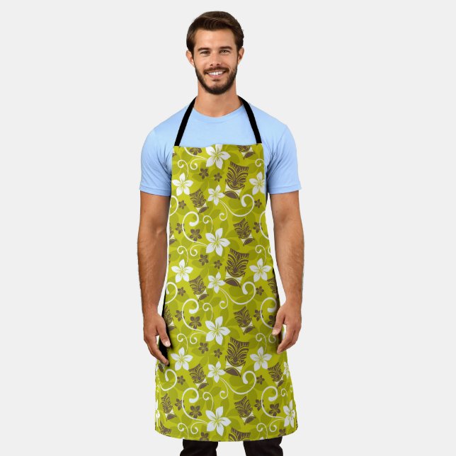 DELANTAL LUAU TIKI PATTERN (Gastado)