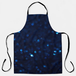 Delantal Luces azules clásicas purpurinas