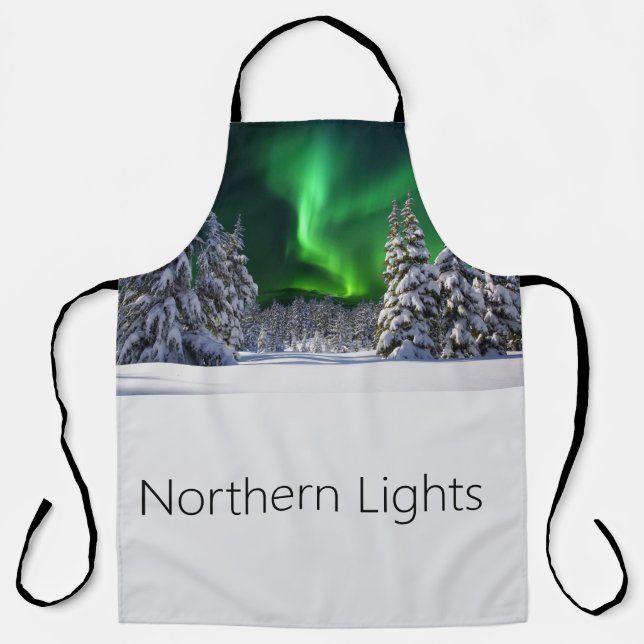 Delantal Luces boreales durante el invierno (Anverso)