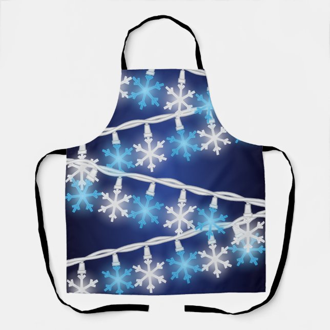 Delantal Luces de Copo de Nieve (Anverso)