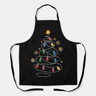 Delantal Luces de Navidad Árbol