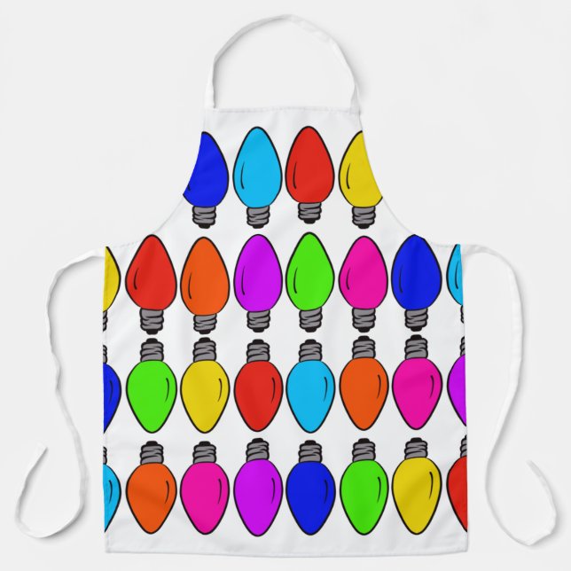 Delantal Luces de Navidad Patrón (Anverso)