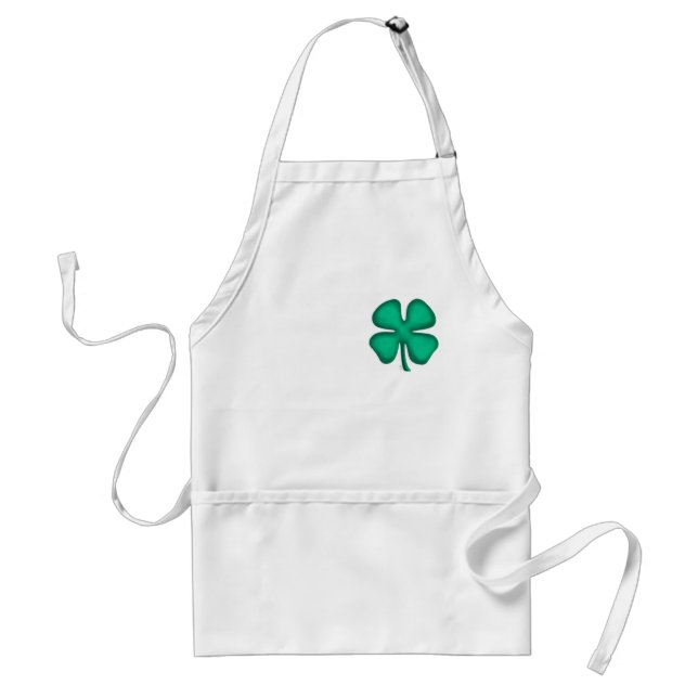 Delantal Lucky 4 Leaf Irish Clover chef de cocina (Frente)