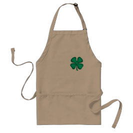 Delantal Lucky 4 Leaf Irish Clover khaki cocinero apósito