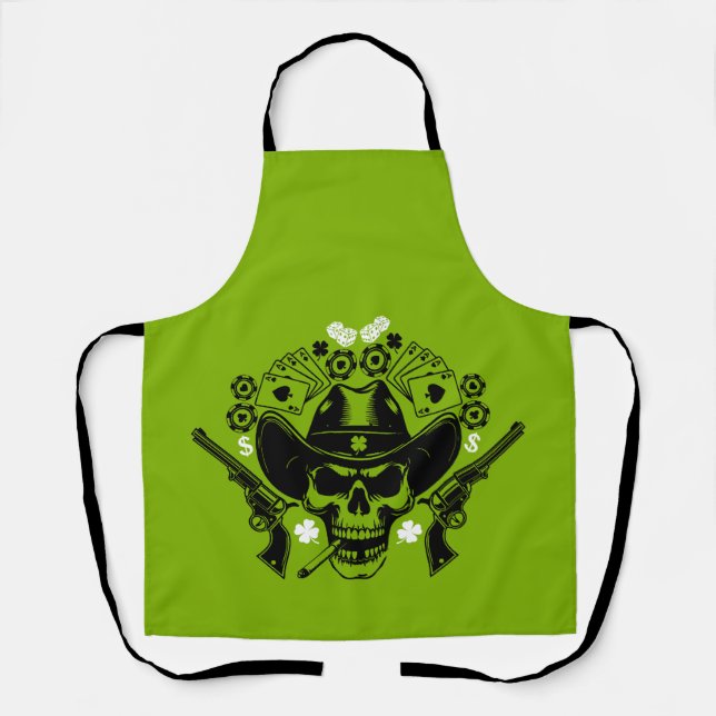 Delantal Lucky Poker Skull (Anverso)