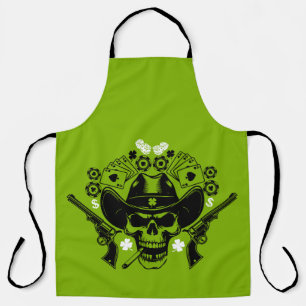Delantal Lucky Poker Skull