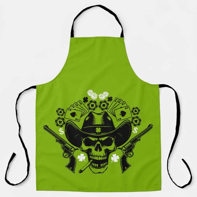 Delantal Lucky Poker Skull (Anverso)