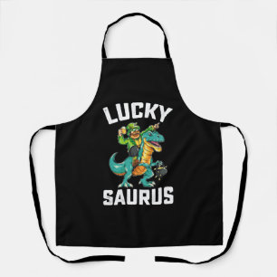 Delantal Lucky Saurus Dinosaur T Rex St Patrick's Day