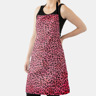 Delantal Lugares de leopardo rosa brillante