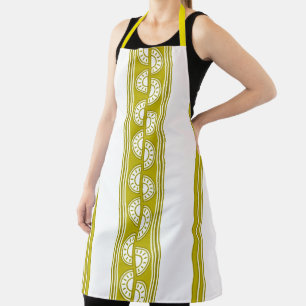Delantal Lujo de Limón con Rayas de Jacquard
