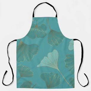 Delantal Lujoso Ginkgo de oro, papel pintado.