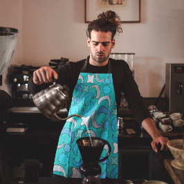 Delantal Luna Azul nublada