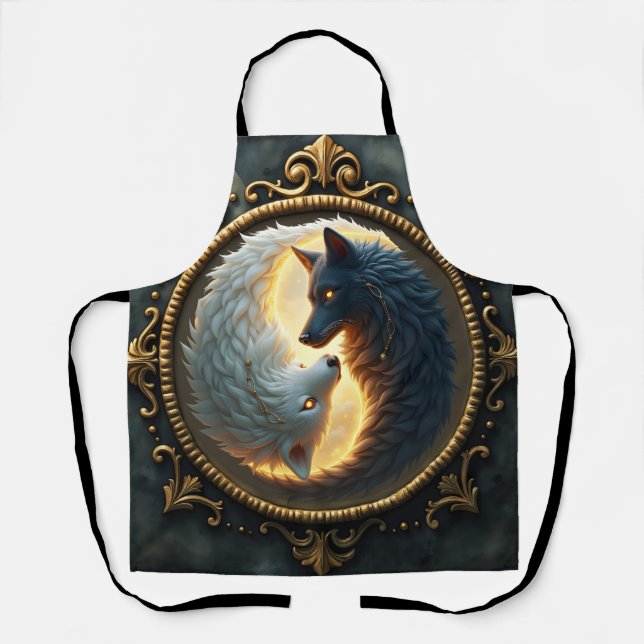 Delantal Lunar Balance – Where Shadows Embrace the Light.  (Anverso)