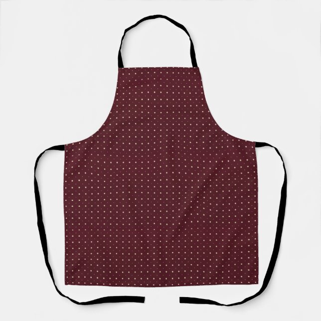 Delantal Lunares Burgundy (Anverso)