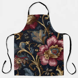 Delantal Luxury Indian Floral Apron Vintage Royal