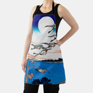 Delantal Luz de luna y ganso salvaje, Hiroshige, Ukiyo-e