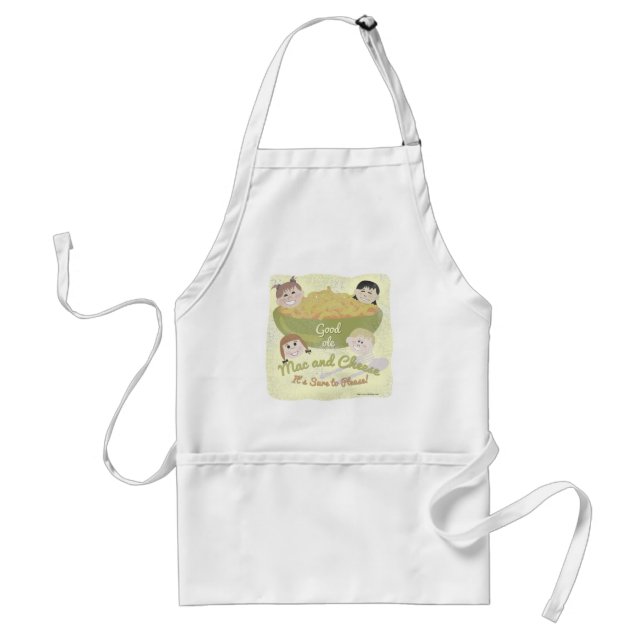 Delantal Mac Cheese Por Favor Retro Kid Art Design Fun Mott (Frente)