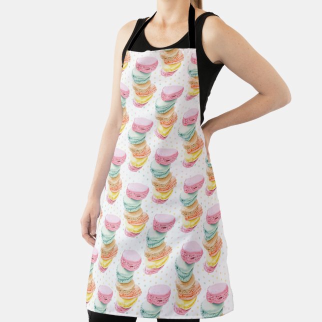 Delantal Macarons Dots All-Over Print Apron (in situ)