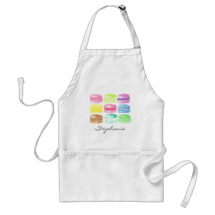 Delantal Macaroon Personalizado Acuarela Mono