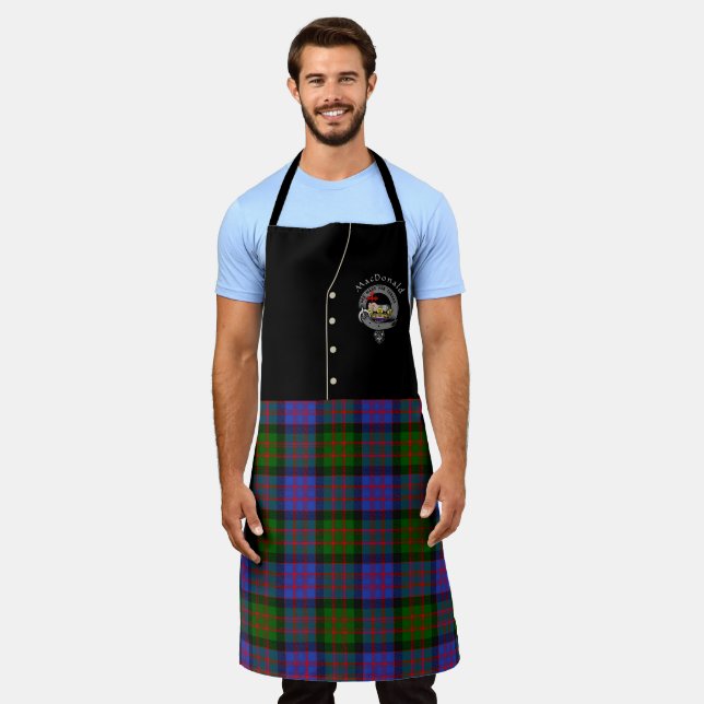 Delantal MacDonald Clan Badge & Tartan Kilt Apron (Gastado)