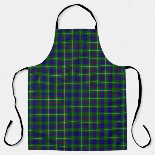 Delantal MacIntyre tartan blue plaid