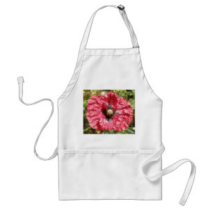 Delantal Macro Apron de la flor de la amapola roja bonito