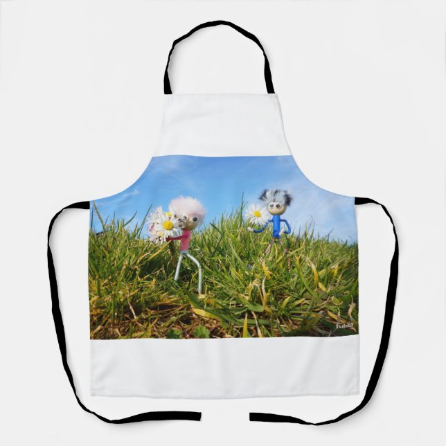 Delantal Madeliefjes plukkende fubby's.     (Anverso)