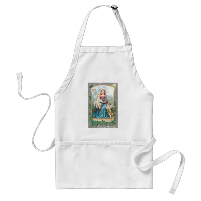 Delantal Madonna con el niño de Cristo (Frente)