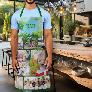 Delantal Madre de papá Apron con foto múltiple sobre la nat