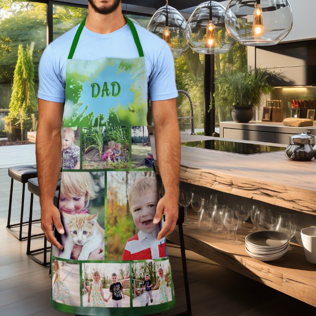 Delantal Madre de papá Apron con foto múltiple sobre la nat (Subido por el creador)