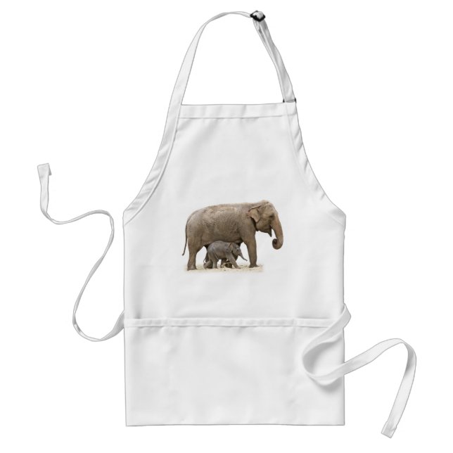 Delantal Madre e hijo elefante (Frente)