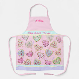Delantal Madre hija Personalizado Cocina del corazón Pastel