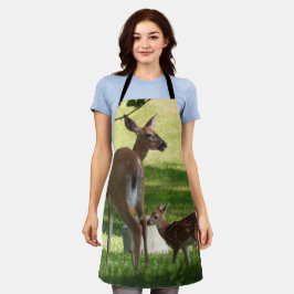 Delantal Madre y bebé Fawn, venado blanco