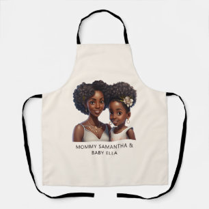 Delantal Madre y hija negras personalizadas (11)