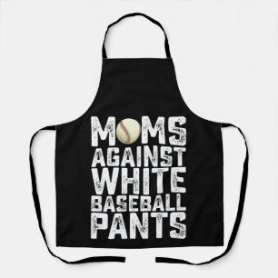 Delantal Madres Contra Pantalones Blancos de Béisbol Día de