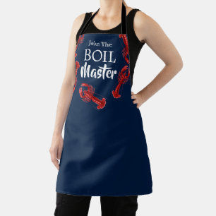 Delantal Maestra de hierbas de langosta Personalizado azul